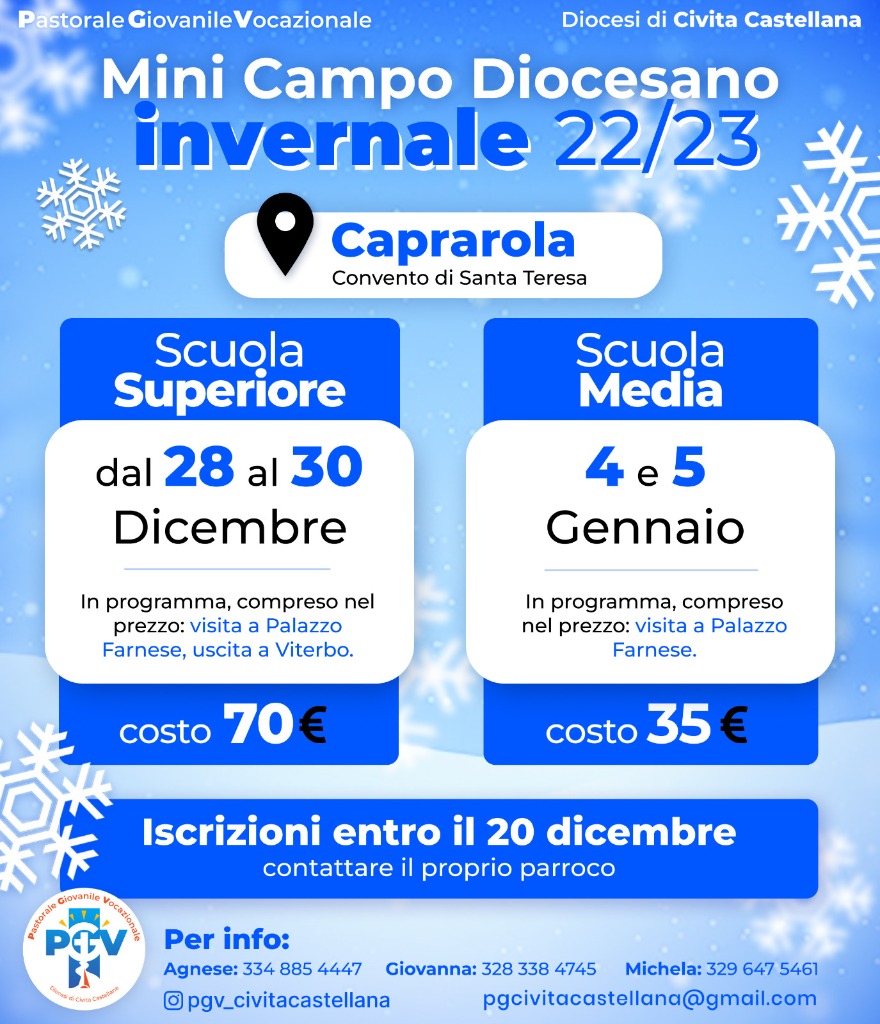 campi invernali pastorale giovanile